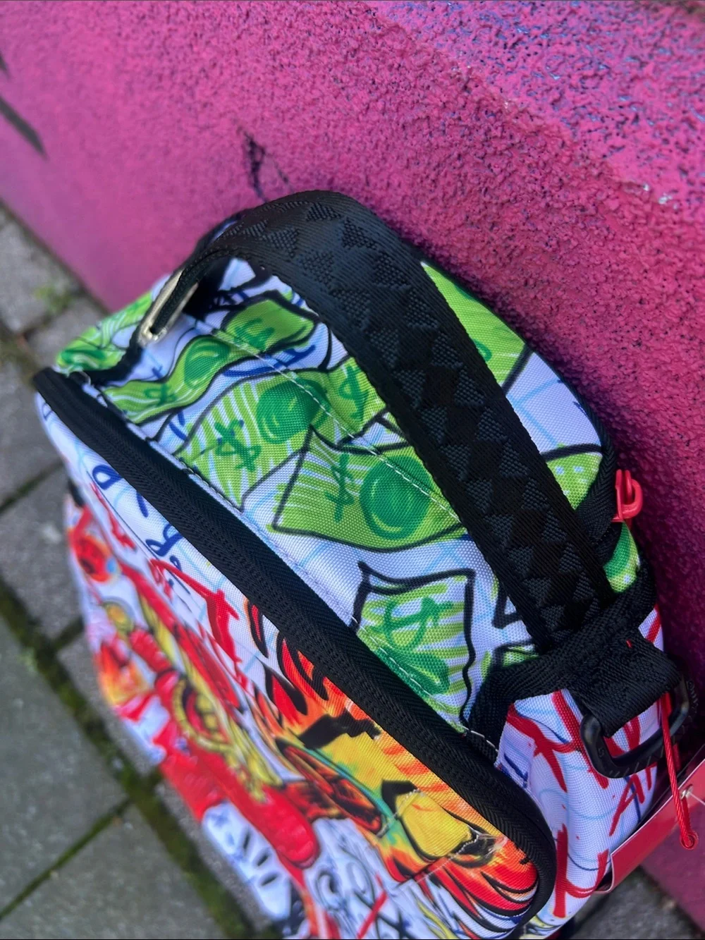 Sprayground Red, Yellow & Green Graffiti Backpack